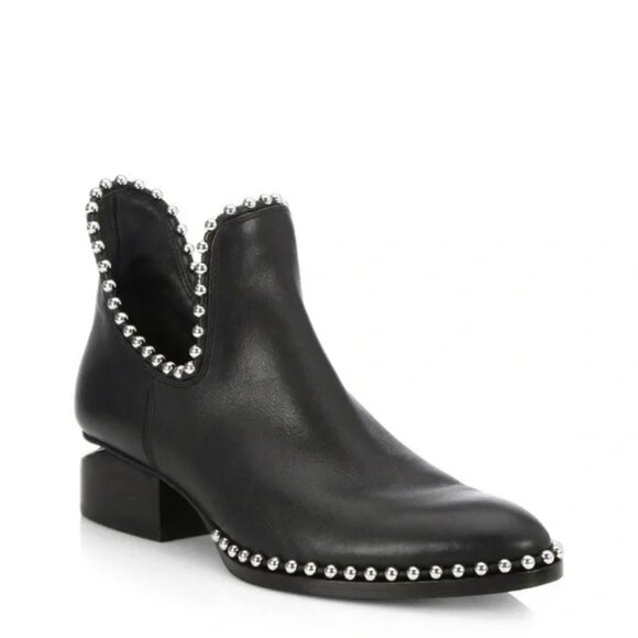 Alexander Wang Women's Kori Studded Cutout Booties Size 38 (US 7.5) - Picture 1 of 10